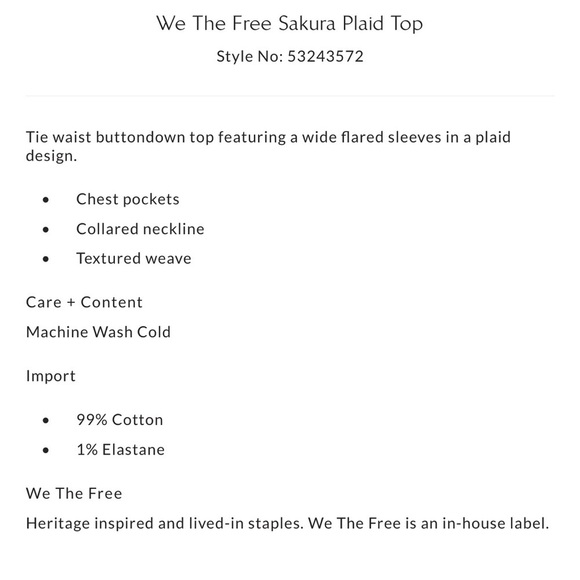 Free People Sakura Plaid Top - Picture 7 of 7